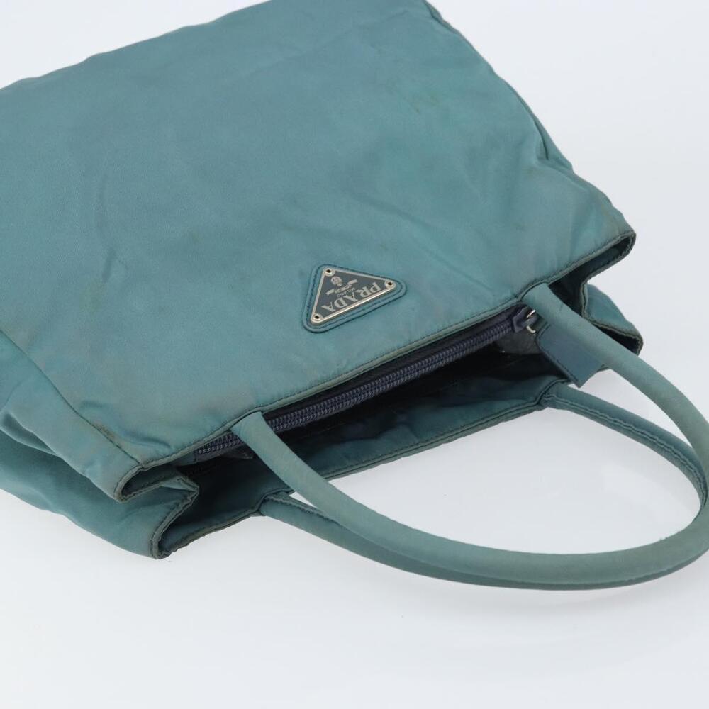 PRADA Hand Bag Nylon Blue Silver Auth 156387 - Picture 6 of 16